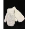 Рукавички дитячі білі зі сніжинками 4-6років
