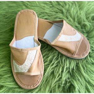 Домашні шкіряні жіночі капці