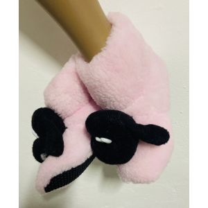 Чуні дитячі з овечої шерсті рожеві, баранчик 29