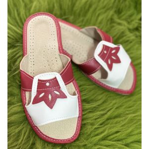 Домашні шкіряні жіночі капці