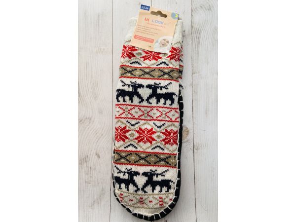 Шкарпетки жіночі з підошвою  білий