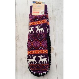 Шкарпетки жіночі з підошвою фіолетовий 39-41