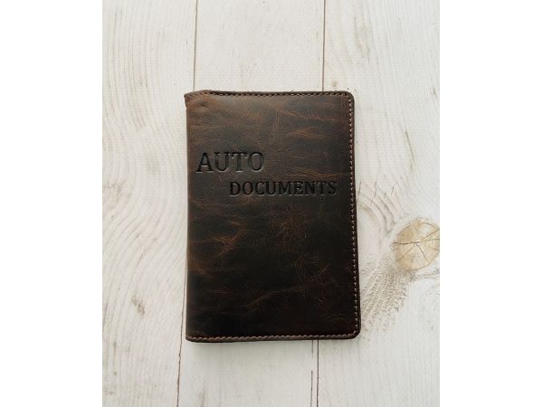 Шкіряний холдер для автодокументів