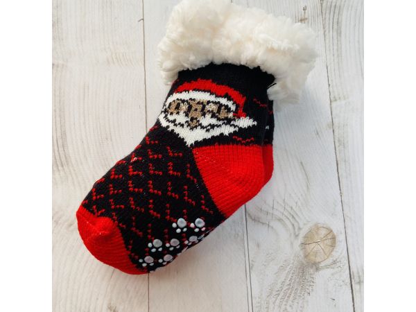 Шкарпетки дитячі от 0 до 12 місяців 14 см чорні дід мороз