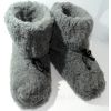 Чуні з овечої шерсті сірі на резиновій підошві