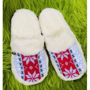 Домашні капці з овечої шерсті, всувки, тапочки домашні, сірий 40