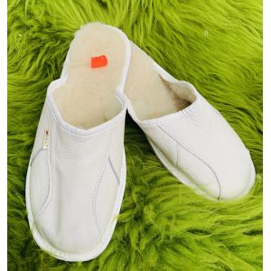 Домашні чоловічі капці з овечої шерсті и шкіри