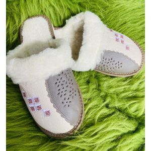 Домашні жіночі тапочки з овечої вовни 37