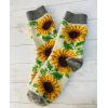 Шкарпетки жіночі з овечої шерсті, соняшники