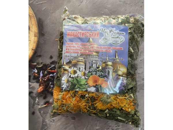 Карпатський натуральний трав’яний чай, вага 90 г Монастирський