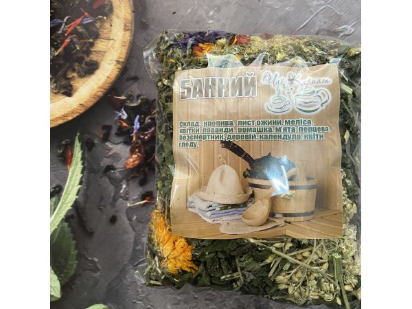Карпатський натуральний трав’яний чай, вага 90 г Банний