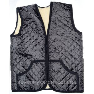 Жилет з овечої шерсті (безрукавка жіноча, стьобаний жилет із овечої шерсті), жилет з овчини