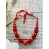 Намисто з дерева, червоне, ручна робота