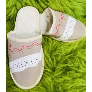 Домашні жіночі капці з овечої шерсті 37