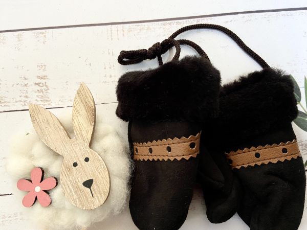 Рукавички дитячі з овечої шерсті , рукавички теплі дитячі, рукавички з овчини