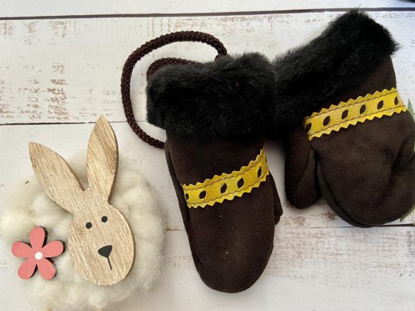 Рукавички дитячі з овечої шерсті , рукавички теплі дитячі, рукавички з овчини