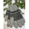 Рукавиці з овечої шерсті "Орнамент", Сірий