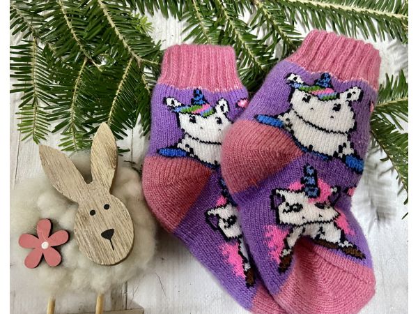 Шкарпетки дитячі 12-14 см 2-4 роки єдиноріг