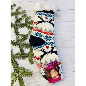 Шкарпетки жіночі з хутра олені  синій 35-38 39-41 39-41