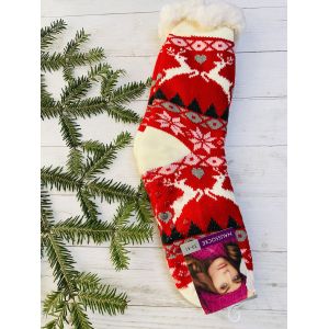 Шкарпетки жіночі з хутра олені  червоний 35-38, 39-41 39-41