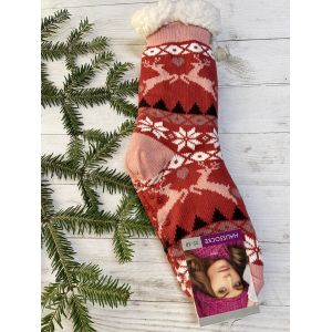 Шкарпетки жіночі з хутра олені  рожевий 35-38 39-41 39-41