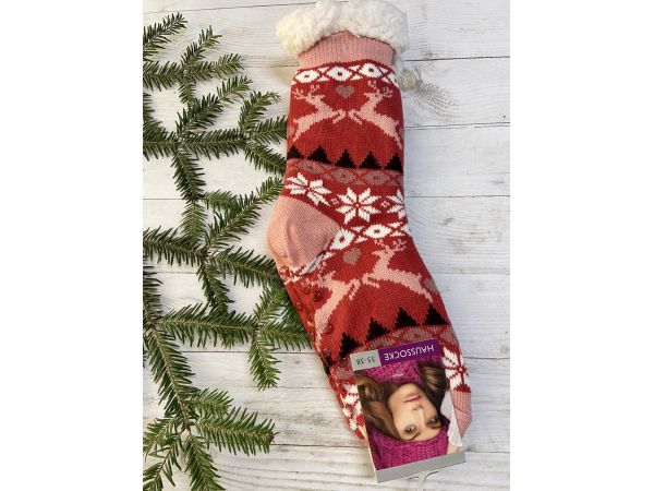 Шкарпетки жіночі з хутра олені  рожевий 35-38 39-41 39-41