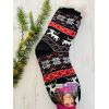 Шкарпетки жіночі з хутра, шкарпетки з овечої шерсті , новорічні носки, носки олені 35-38, 39-41 чорні