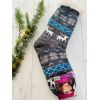 Шкарпетки жіночі з хутра, шкарпетки з овечої шерсті , новорічні носки, носки олені 35-38, 39-41 сірі 39-42