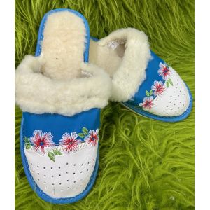 Домашні капці з овечої шерсті жіночі 37, Білий