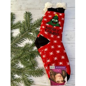 Шкарпетки жіночі з хутра, носки жіночі овчина,носки теплі, носки з овечої шерсті новорічні 35-38, 39-41 ялинка 39-41