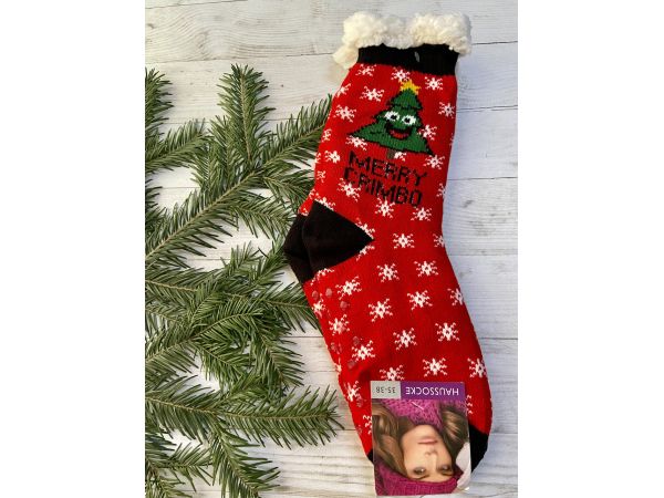 Шкарпетки жіночі з хутра, носки жіночі овчина,носки теплі, носки з овечої шерсті новорічні 35-38, 39-41 ялинка 39-41