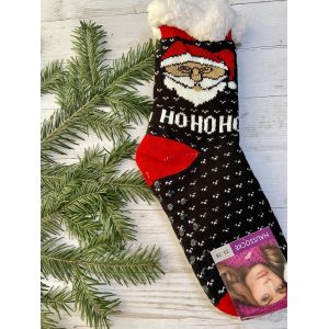 Шкарпетки жіночі з хутра, носки жіночі овчина,носки теплі, носки з овечої шерсті новорічні 35-38, 39-41 санта 39-41