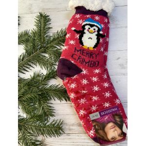 Шкарпетки жіночі з хутра
 овчина,носки теплі, носки з овечої шерсті новорічні 35-38, 39-41 пінгвін 39-41