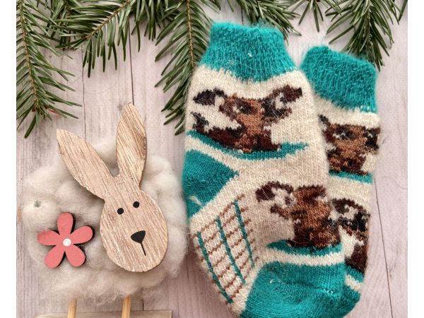 Шкарпетки дитячі 10-12 см від 0 до 2 років собачка