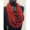 Намисто з дерева, ручна робота, намисто червоний колір
