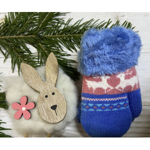 Рукавички дитячі від 0 до 12 місяців 13 см блакитні