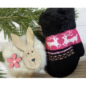 Рукавички дитячі від 0 до 12 місяців 13 см чорні