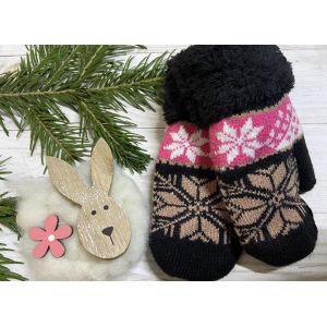 Рукавички дитячі від 3 до 6 років 17 см коричневий