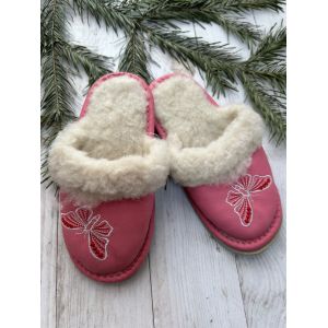 Домашні дитячі капці з овечої шерсті рожеві розмір 25, 28 28