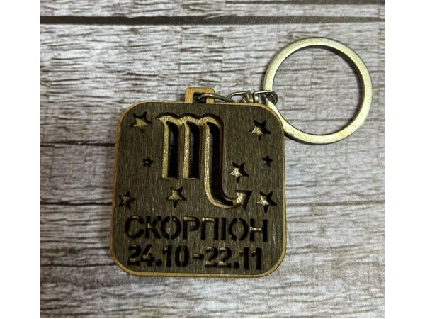 Брелок  зі знаком зодіаку, оригінальний подарунок