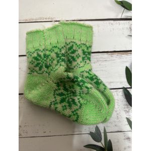 Шкарпетки дитячі орнамент від 12 до 14 см зелений