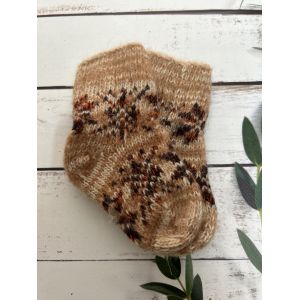 Шкарпетки дитячі орнамент від 12 до 14 см коричневий