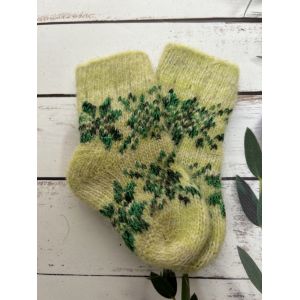 Шкарпетки дитячі орнамент від 12 до 14 см салатовий
