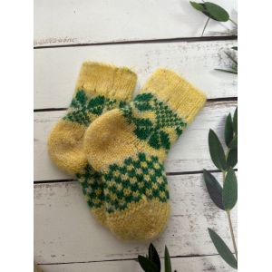 Шкарпетки дитячі орнамент від 12 до 14 см жовтий