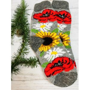 Шкарпетки жіночі з овечої шерсті олень