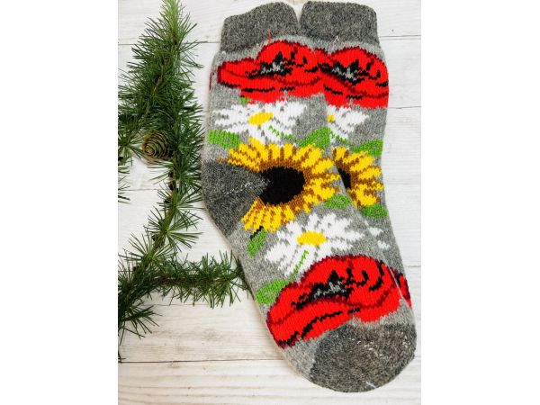 Шкарпетки жіночі з овечої шерсті олень