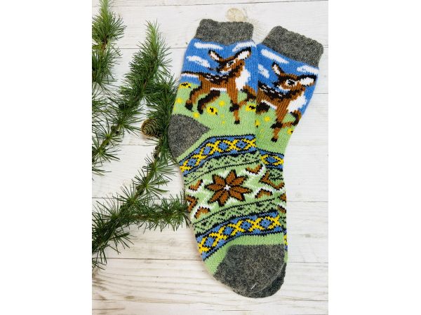 Шкарпетки жіночі з овечої шерсті