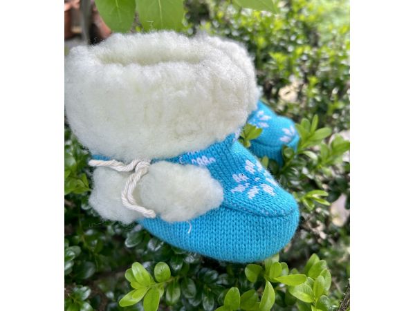 Пінетки дитячі, блакитні розмір 17, 19, 22