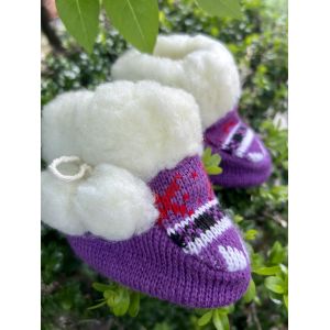 Пінетки дитячі, фіолетові, 17  розмір 10 см