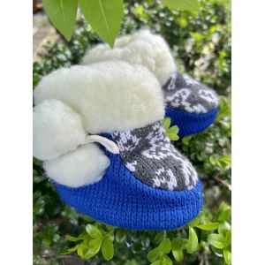 Пінетки дитячі, сині, 17  розмір 10 см